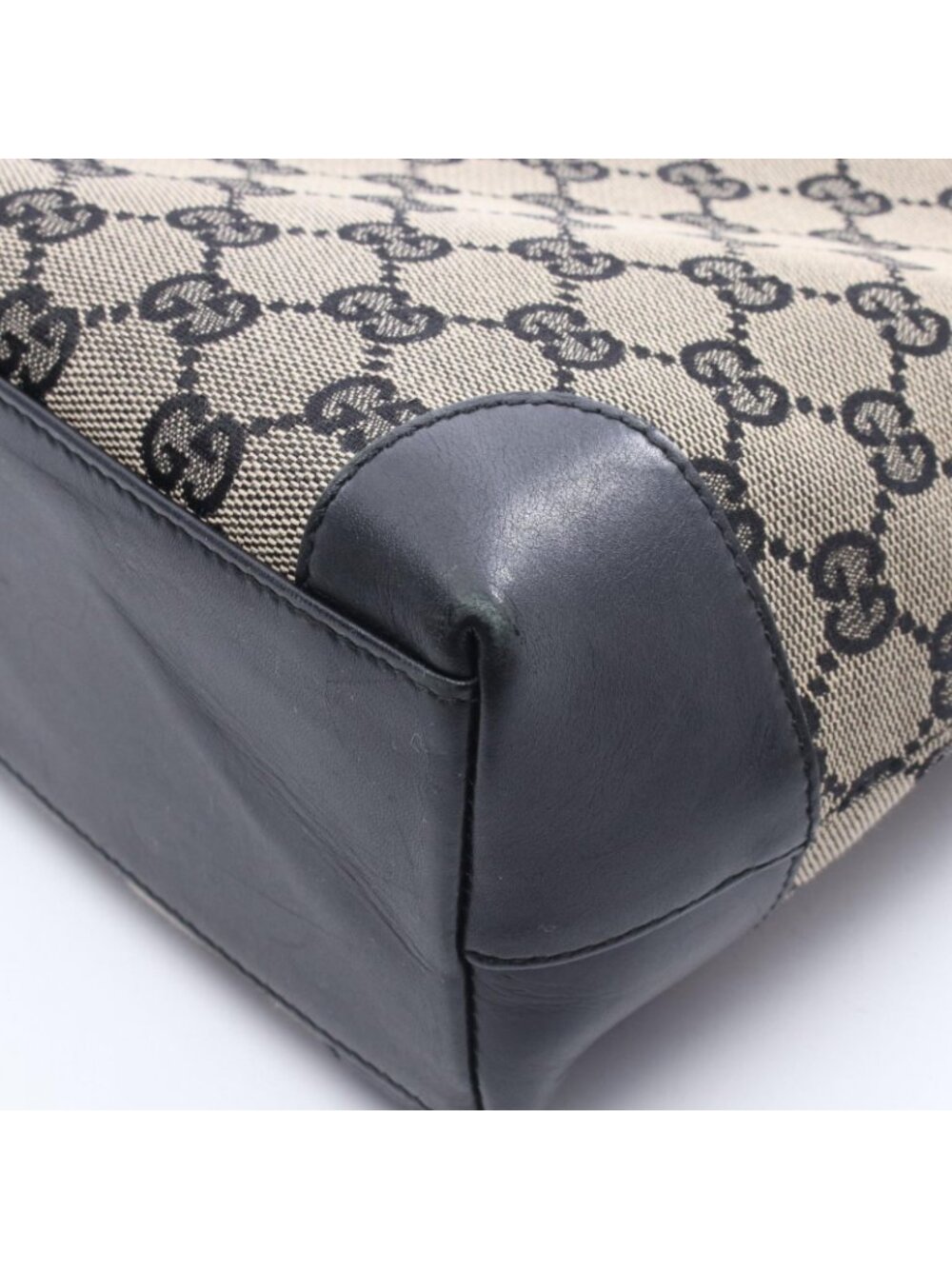 Gucci Tote GG Canvas Beige Black - Picture 5 of 10